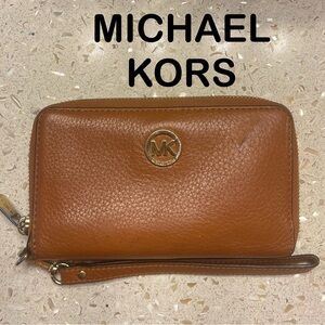 Michael Kors Zip Wallet Leather Brown